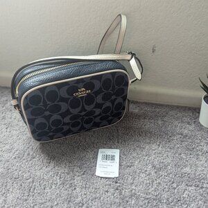 Coach Blue Signature Canvas Jes Camera Crossbody Bag